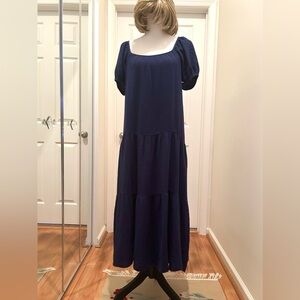NWT HONORINE ELODIE LONG DRESS NAVY